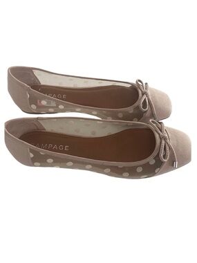 Rampage Blush Polka Dot Mesh Ballet Flats with Bow size 8.5
